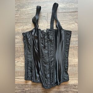 Victoria’s Secret Floral Renaissance Elegant Black Corset Top Medium 34